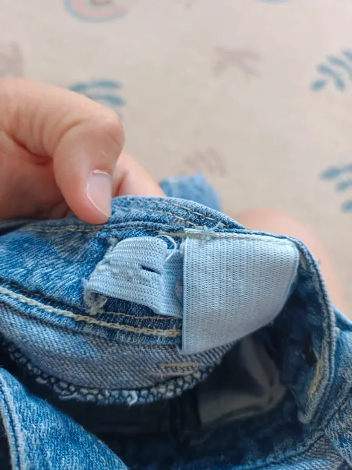 Salopette bleu jeans Vertbaudet 4 ans réglable - photo numéro 4