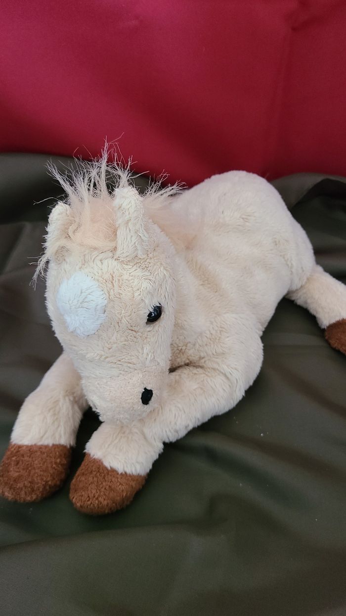 Peluche Doudou Cheval Poney beige CP INTERNATIONAL - photo numéro 2