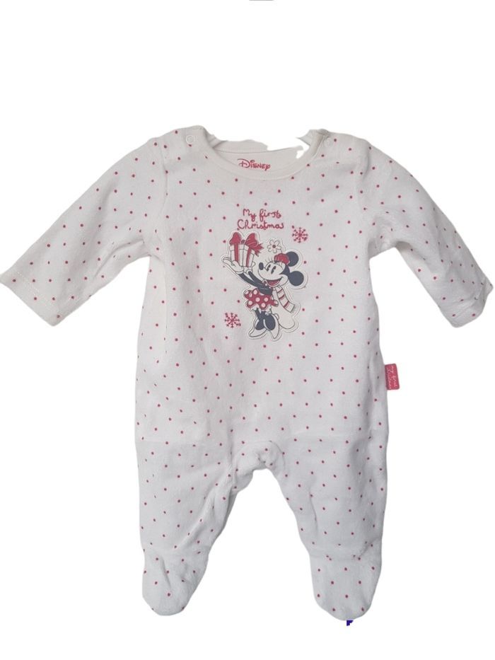 Pyjama Minnie Mouse – Bébé Fille – Manches Longues – 100% Coton – Doux Et Confortable