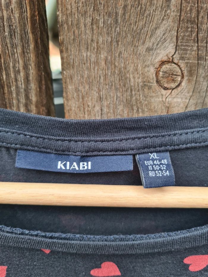 T-shirt bleu marine/noir Kiabi - photo numéro 3