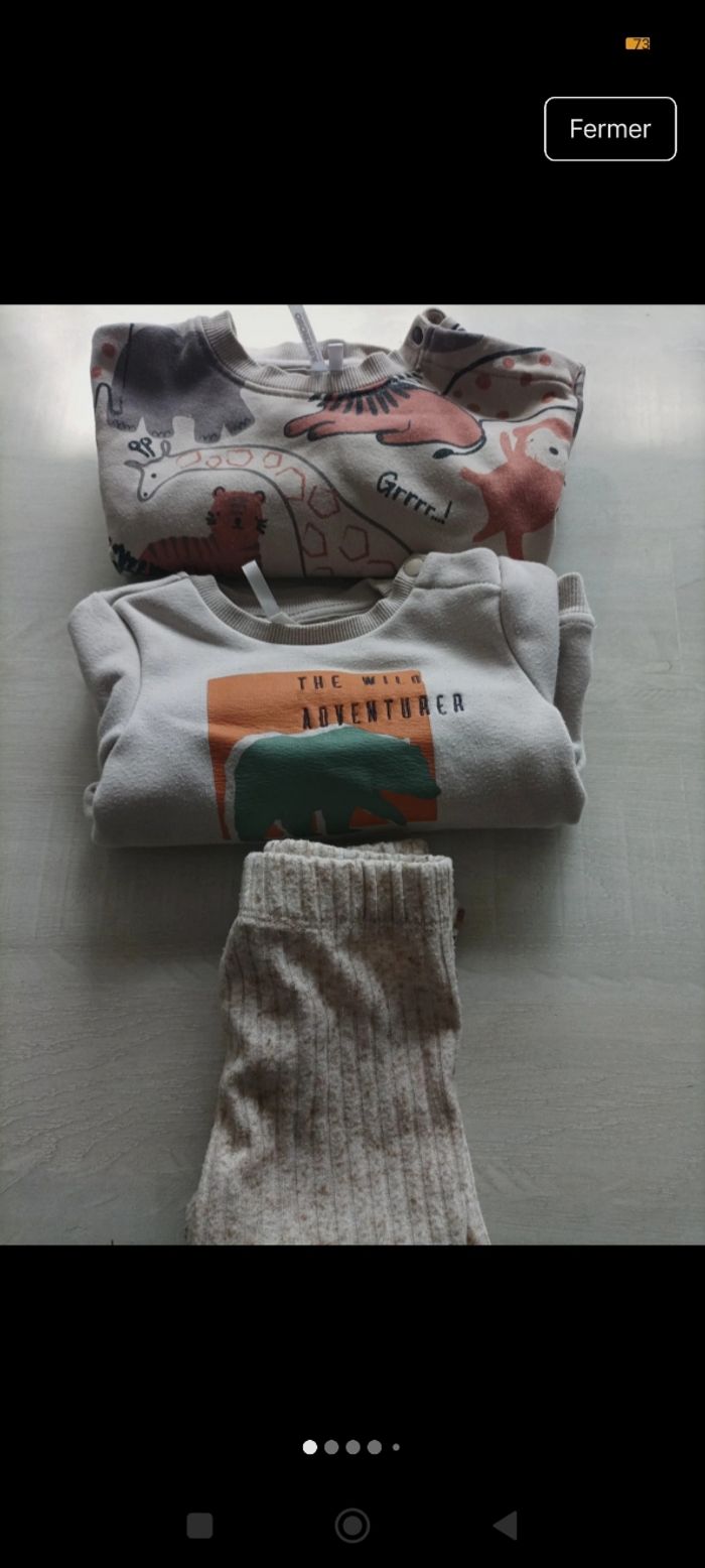 Lot vêtements bébé garçons