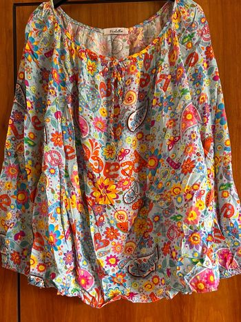 Blouse manches longues multicolore taille unique Farfalla