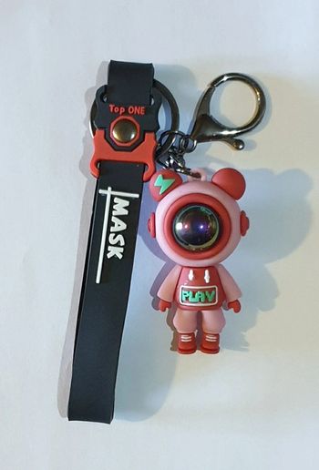 🌠 Porte-clé 3D PVC Astronaute Rose  🌠