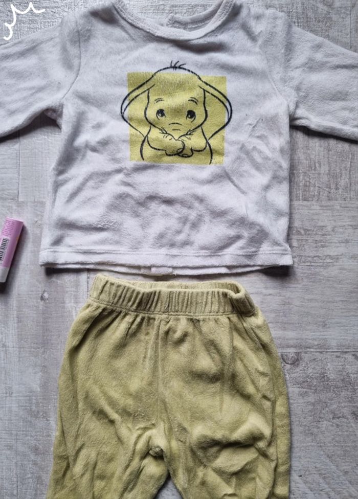 Pyjama 2 pièces dumbo 12 mois - photo numéro 2