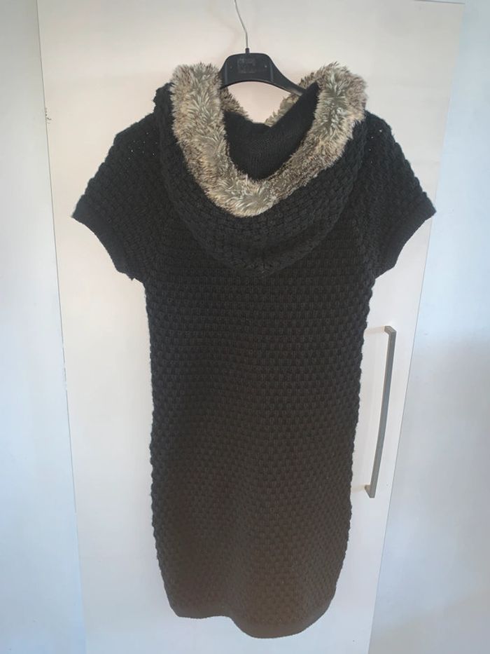 Robe Only col fausse fourrure manches courtes printemps - photo numéro 3