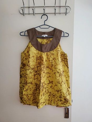 Débardeur jaune/marron T36 neuf