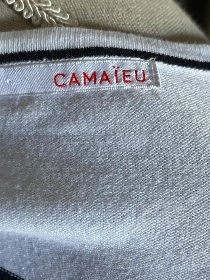 Pull marinière en mailles fines Camaïeu - photo numéro 5