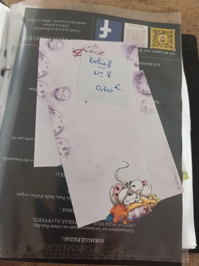 Feuille Diddl relief 8 0,60€