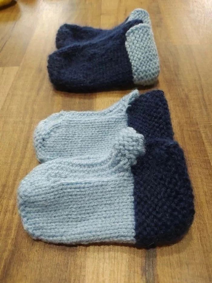 Lot de 2 paires de chaussons bébé