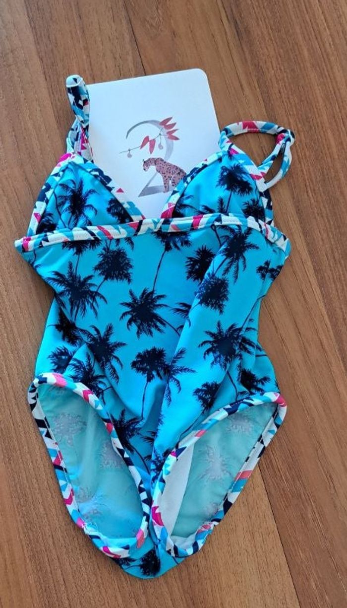 Maillot de bain une pièce bleu et noir _ 23 mois 86 cm _ lemon bay