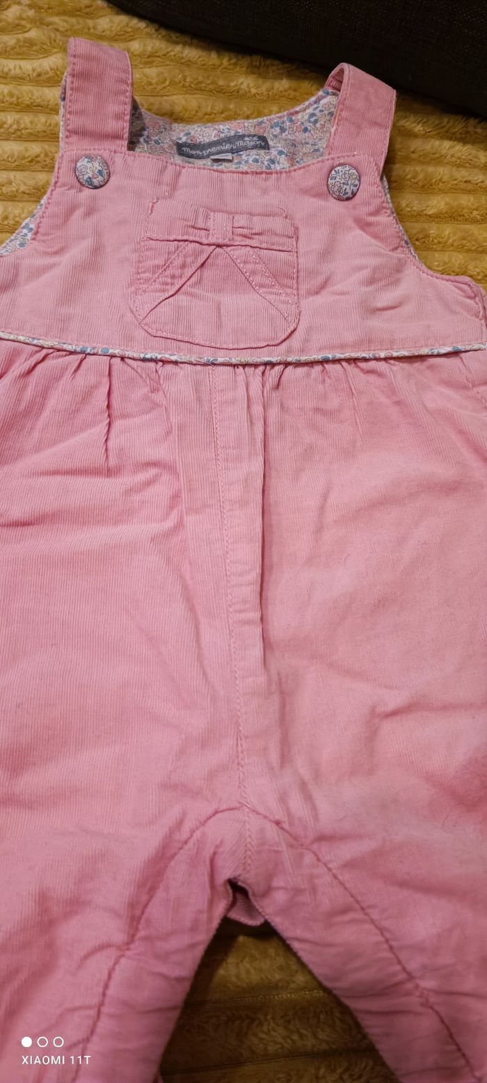 Salopette rose velours - photo numéro 3