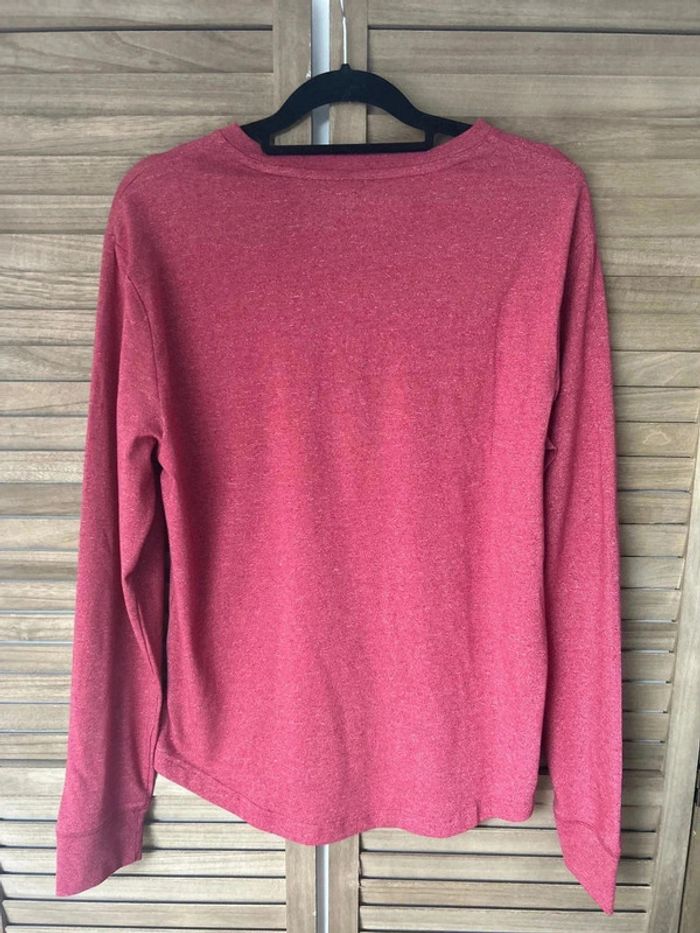T shirt à manche rouge chiné aéropostale - photo numéro 2