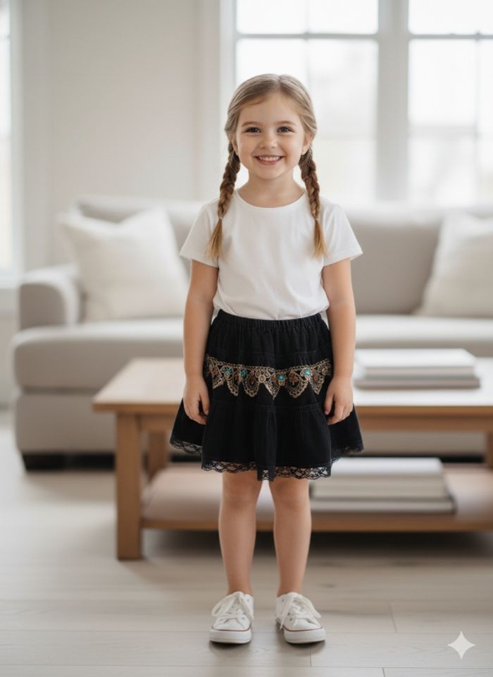 Jupe Bohème en velours 6 ans - photo numéro 2