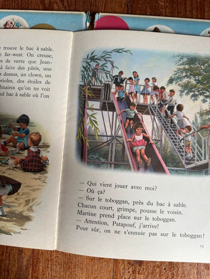 Lot de 2 livres très anciens vintage Martine Casterman collection Farandole au parc à la ferme - photo numéro 5