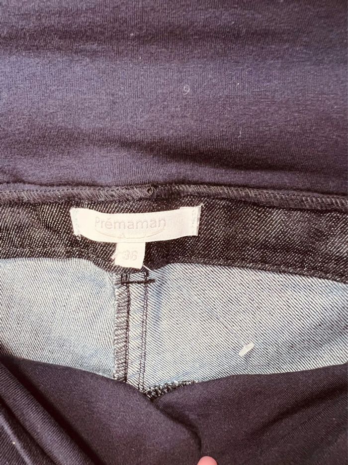 Taille 36 NEUF jean droit grossesse Premaman bleu brut - photo numéro 3