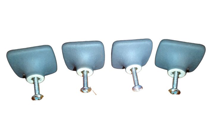 COLOURS - 4 Boutons de meuble carrés - Porcelaine - Béton mat - Neufs - photo numéro 3