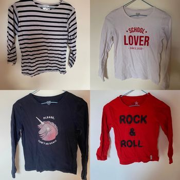 Lot de 4 tee shirt à manches longues