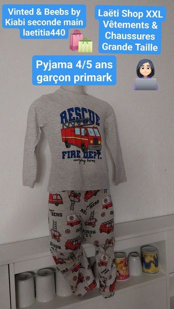 Pyjama 4/5 ans garçon Primark