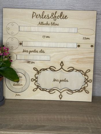 Gabarit attache tétine porte clé anneau de dentition collier d’allaitement