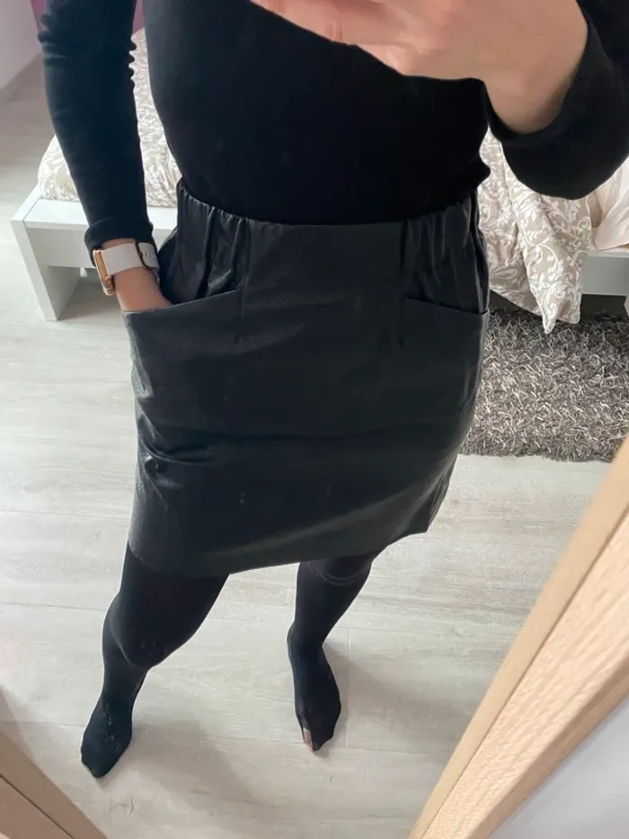 Jupe en simili cuir promod - photo numéro 3
