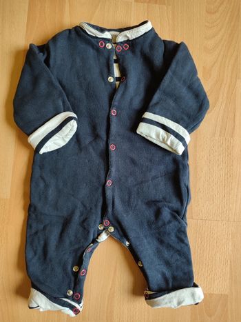 Grenouillère doublée réversible Vent d'Ouest en 6M