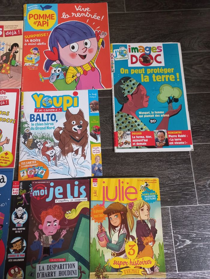 Lot 11 magazines enfant je lis deja pomme.d'api youpi julie images docs moi je lis - photo numéro 3