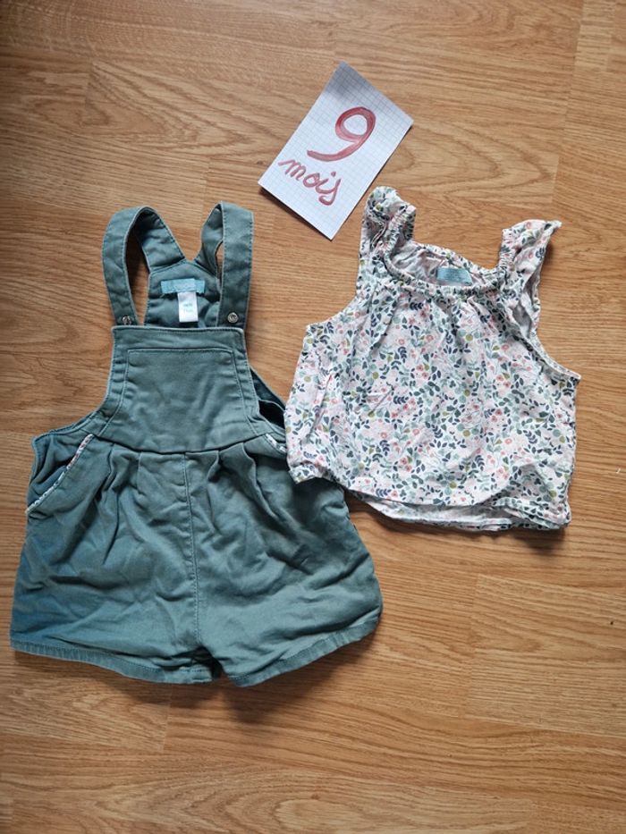 Ensemble salopette short