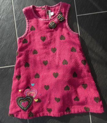 Adorable robe hiver "coeurs" fille 4 ans (104 cm) Orchestra