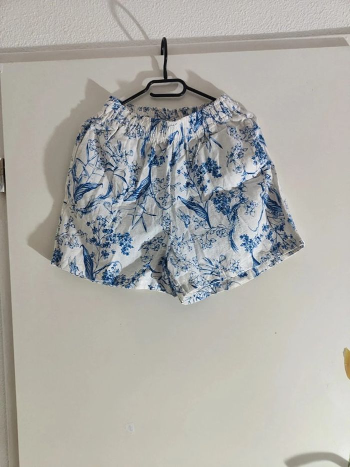 Esmara 36 Short Floral Bleu Ciel - photo numéro 3