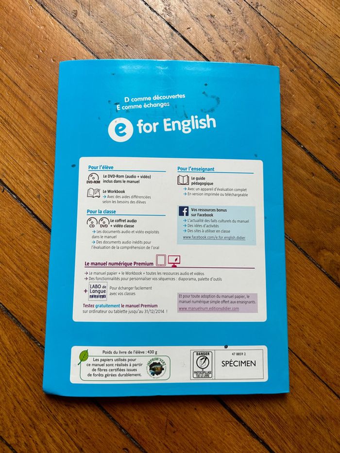 E for English 3e - Anglais Ed.2014 - photo numéro 2