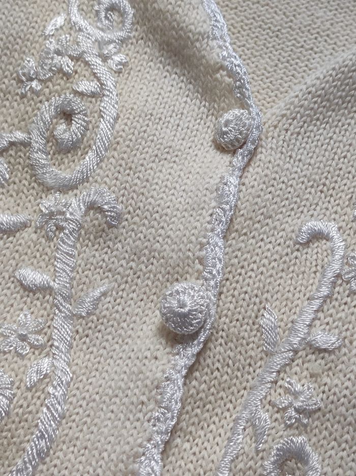 Cardigan vintage brodée taille unique - photo numéro 4