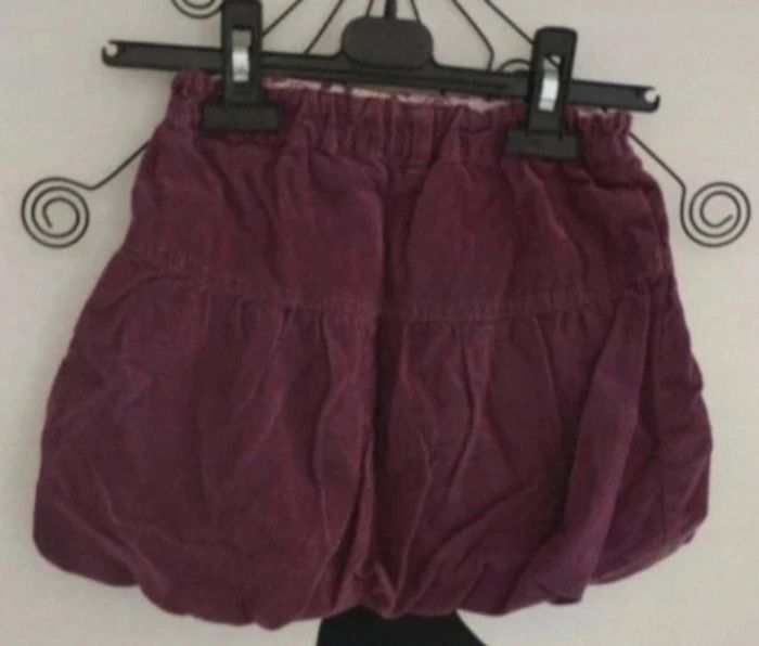 Jupe velour violet Tirelarigo taille 23 mois - photo numéro 2