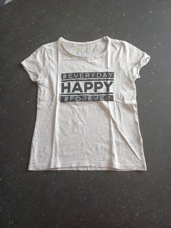 Tee shirt 10 ans gemo chiné gris clair