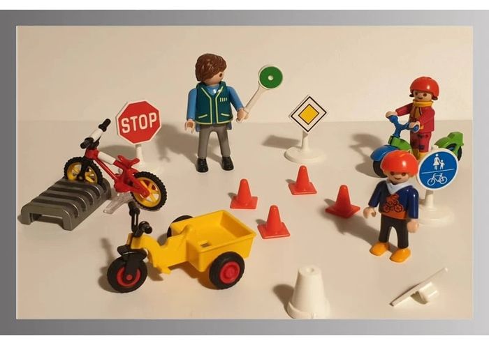 5571 enfants et agents de sécurité routière playmobil