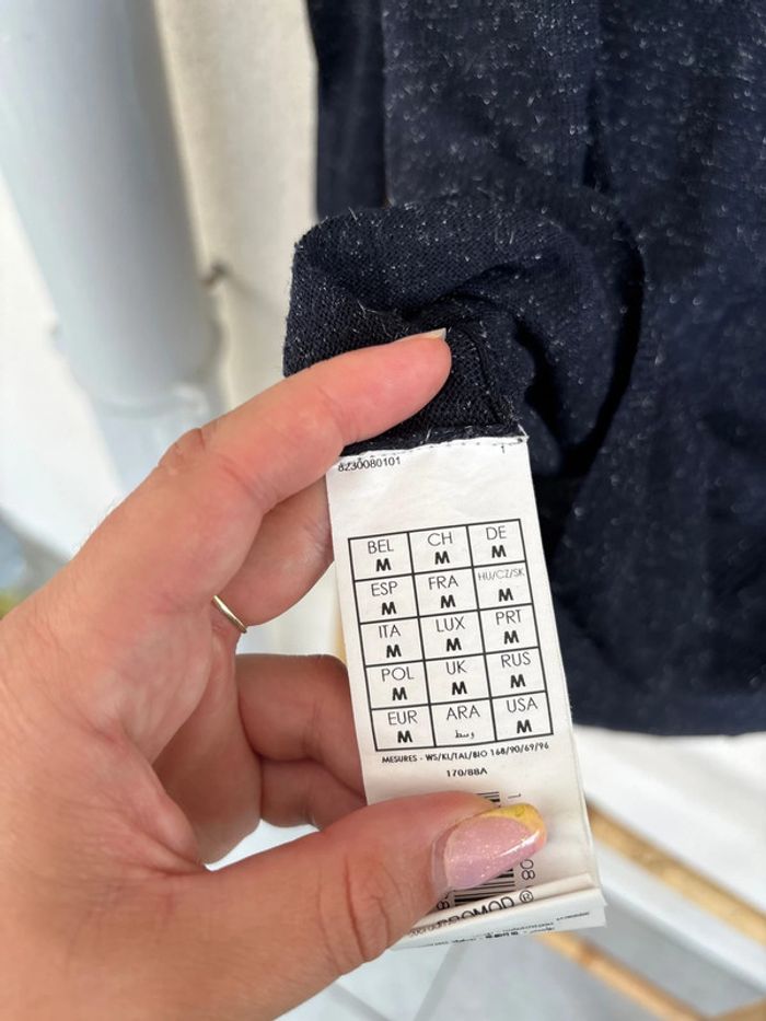 Pull bleu marine à paillettes - photo numéro 6