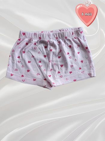 Short été rose fille 6 mois