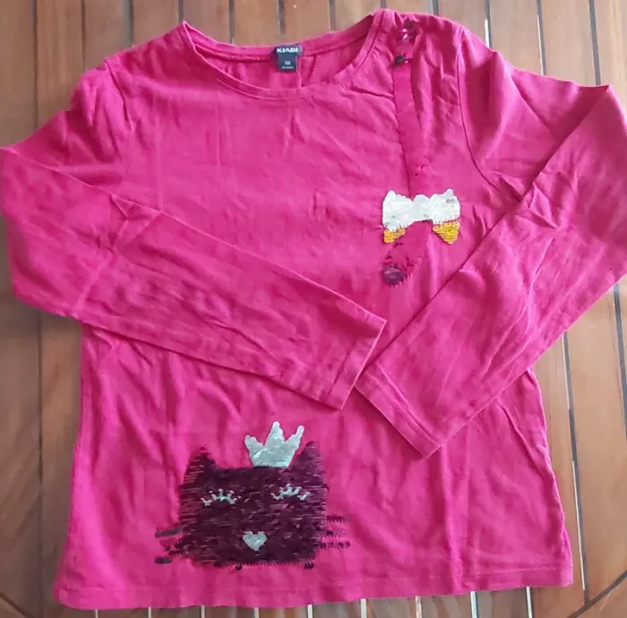 T-shirt manches longues à sequins - photo numéro 2