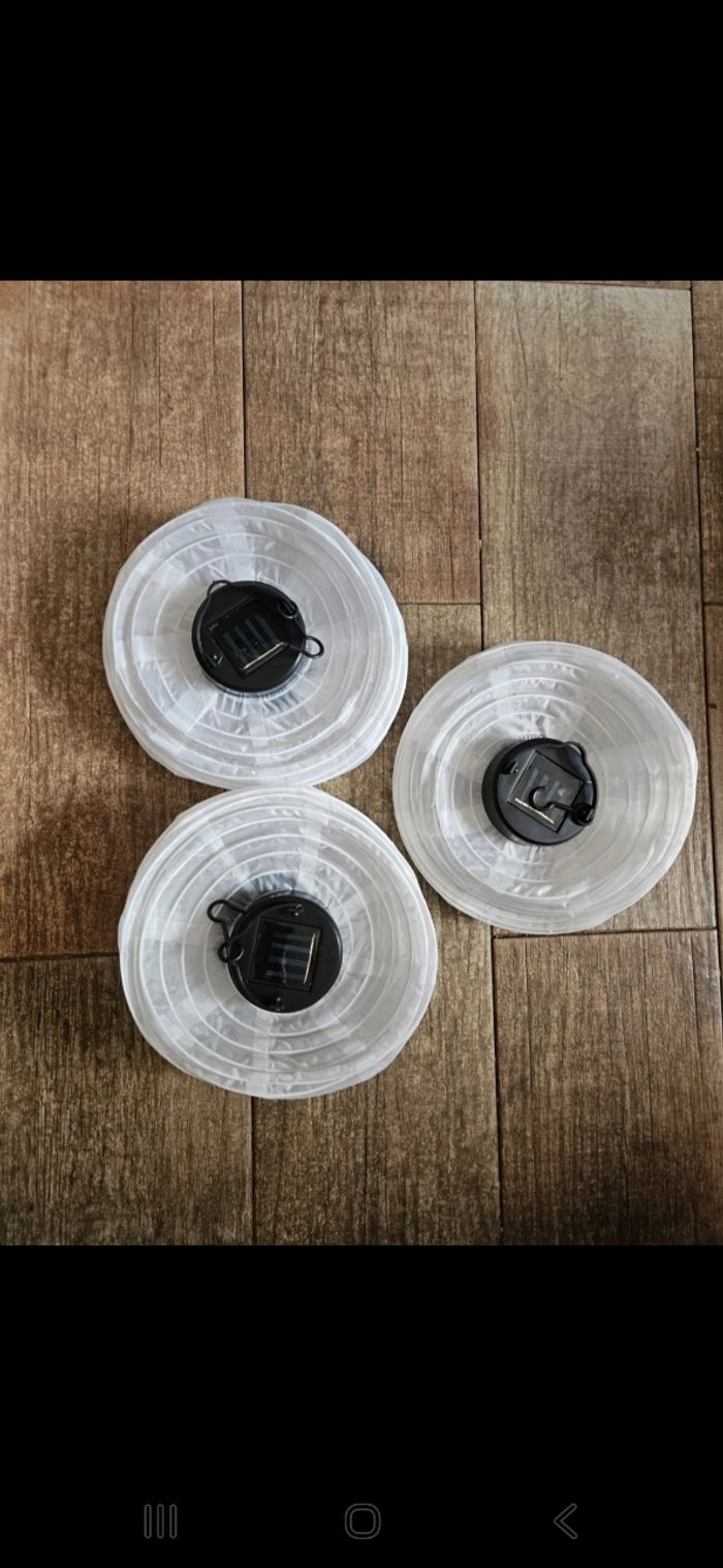 Lot de 3 lampions solaires