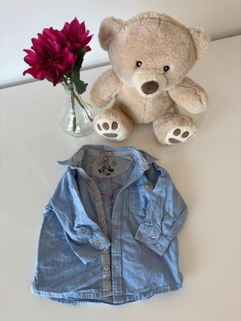 Chemise en jean grain de blé 6 mois
