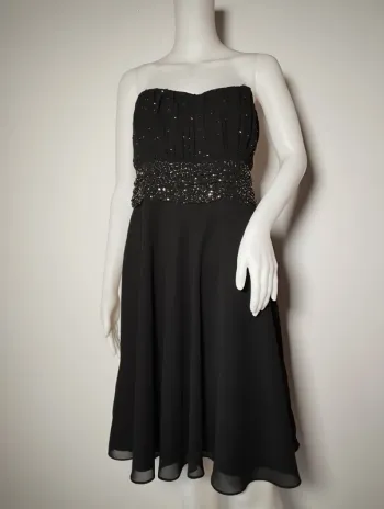 Robe de soirée bustier avec perles
