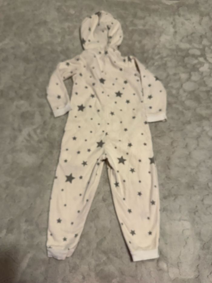 Combinaison pilou à capuche – 4 ans – Motif étoiles - photo numéro 2