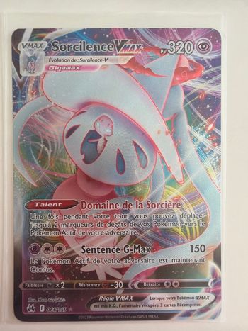 Carte Sorcilence vmax 066/159 Très bon état 