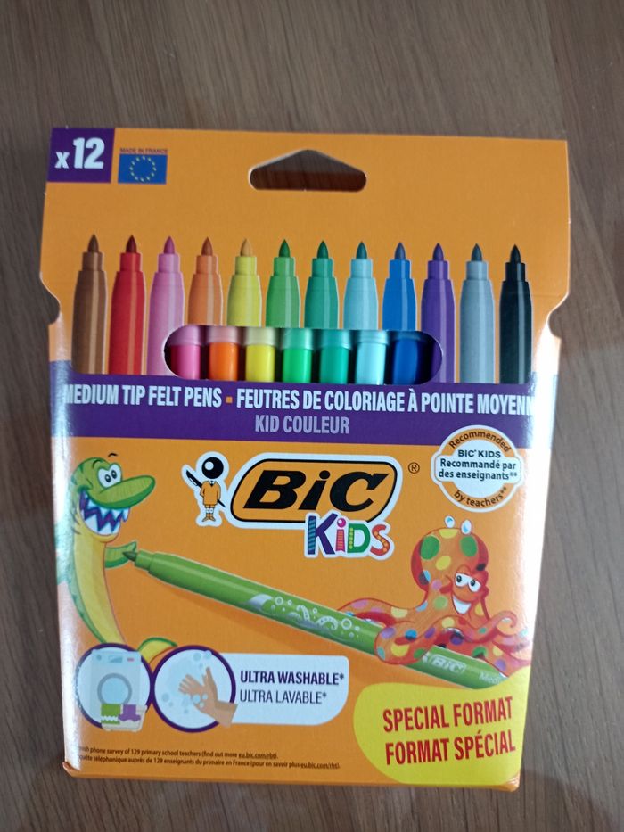 Pochette 12 feutres bic kids