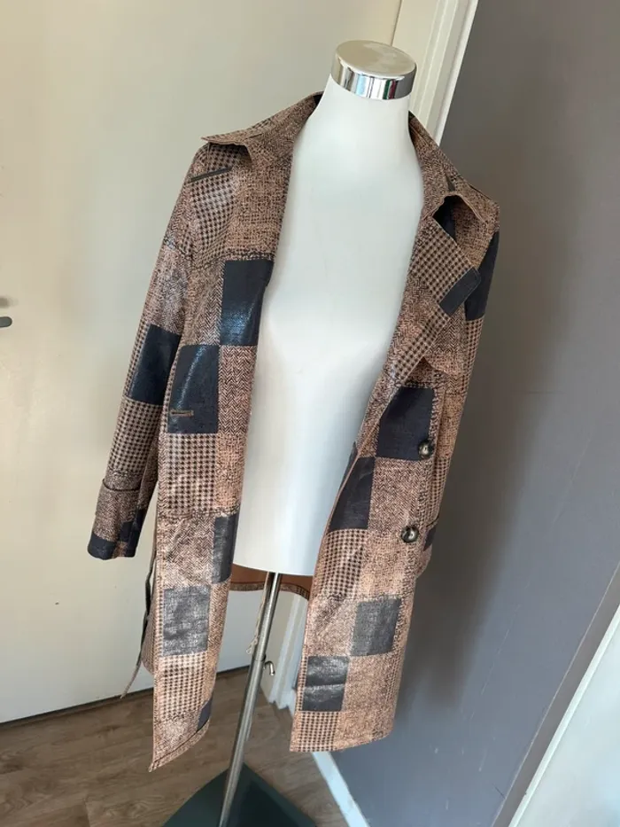 Azara veste mi longue ,trench-coat , imperméable - photo numéro 3