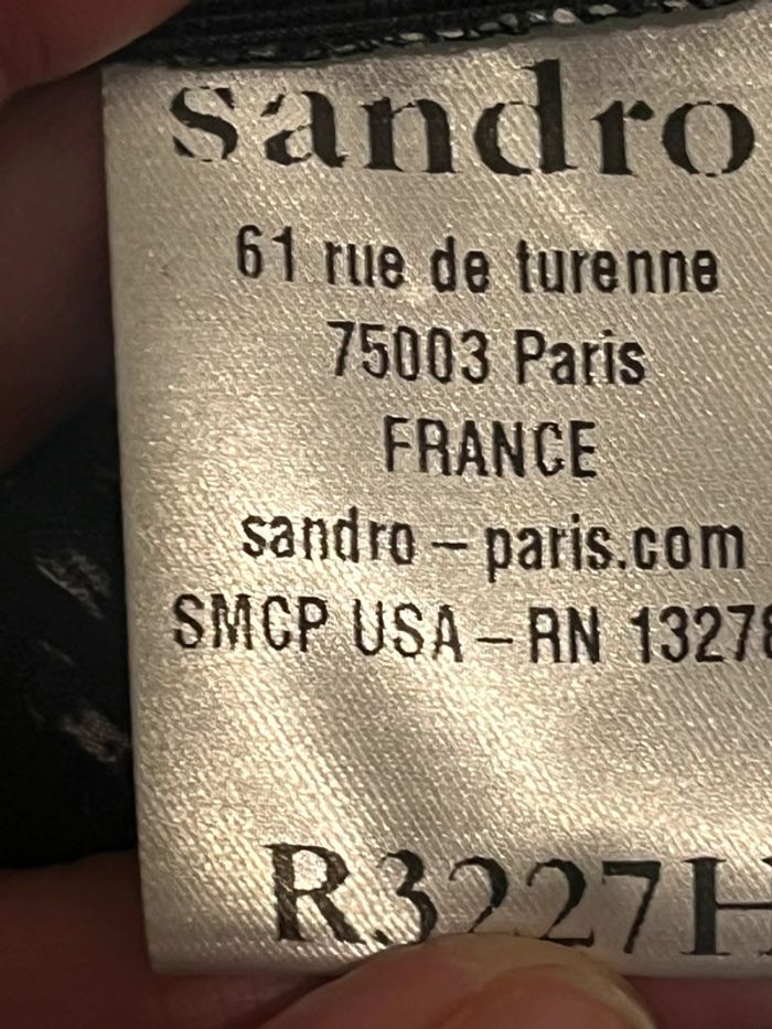 Robe noire dentelle pois Sandro M comme neuve - photo numéro 7