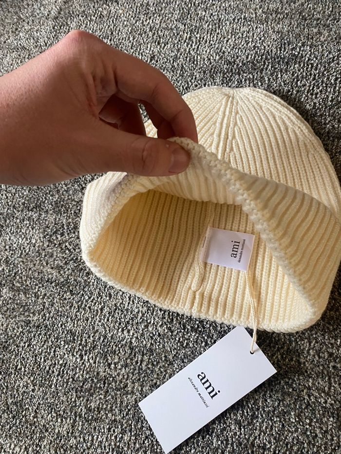 Bonnet AMI Paris Beige Neuf - photo numéro 4
