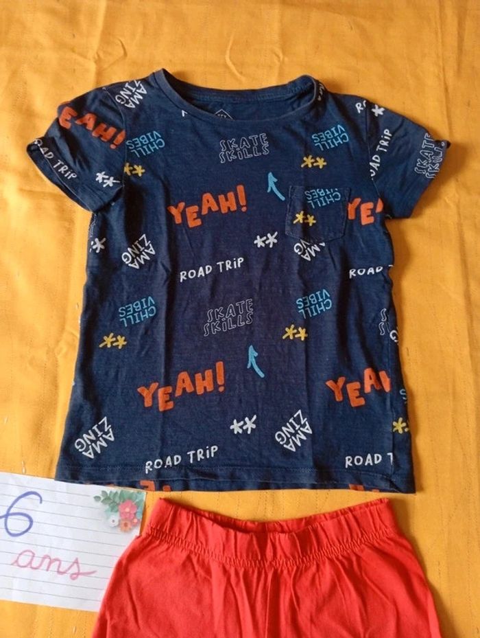 Lot ou pyjama été 6 ans garçon short et tee shirt Printemps été coloré - photo numéro 5