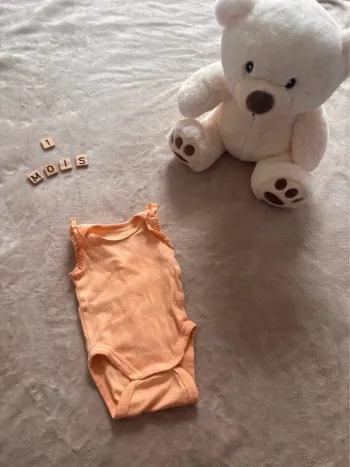 Body sans manches orange GÉMO - 1 mois