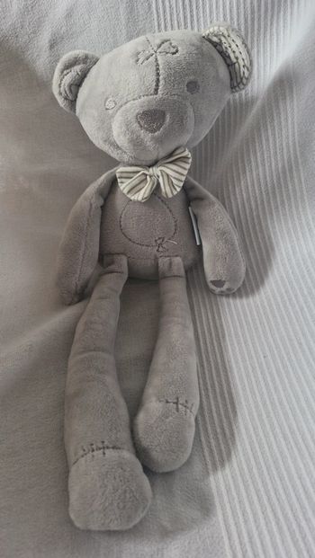 Peluche  ourson gris Babyplay