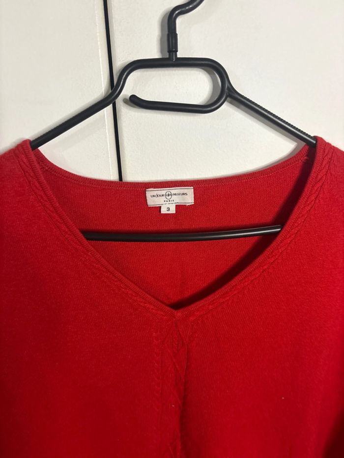 🌺pull rouge Un Jour Ailleurs🌺 - photo numéro 2